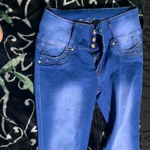 Tush push blue jeans skinny